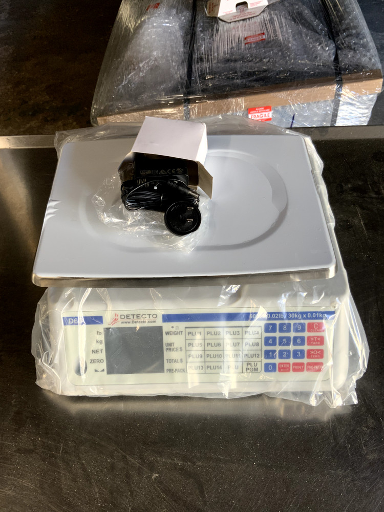 Detecto D60 60lb Electronic Price Computing Scale for Grocery