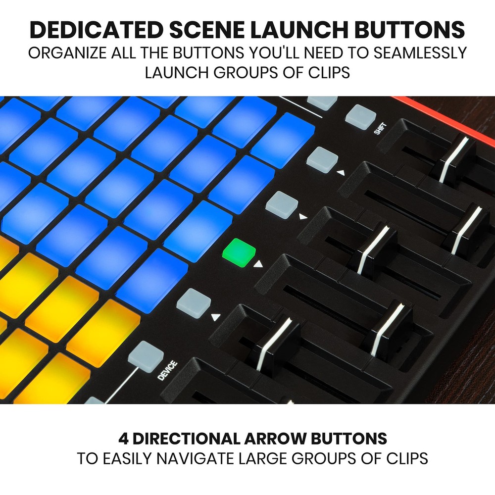 APC Mini MK2 USB MIDI Controller: 64 RGB Pads, Ableton Live Lite, Drum & Note...