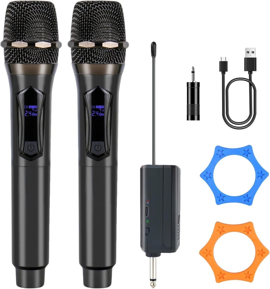 Dynamic Handheld Karaoke Microphone - 160ft Wireless Range, DSP Noise Reduction