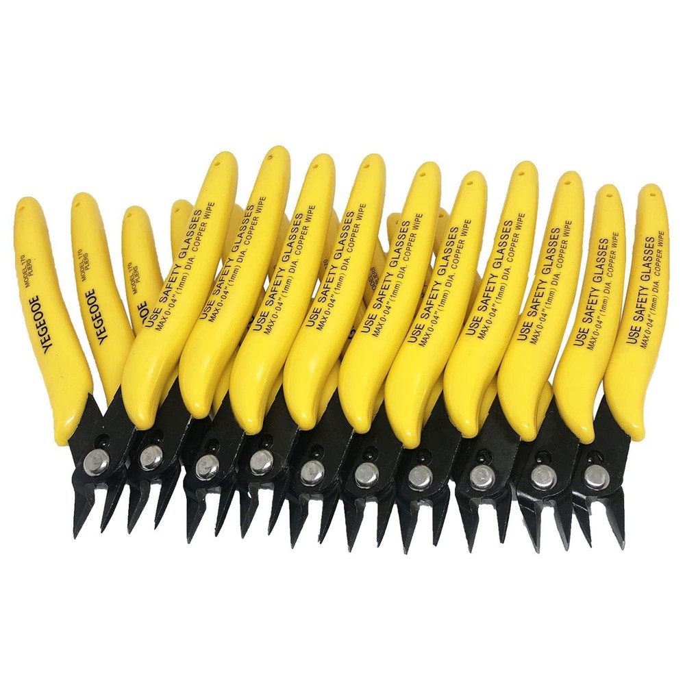 Flush Wire Cutter, 10PACK Precision Diagonal Cutting Pliers Small Wire Cutter...