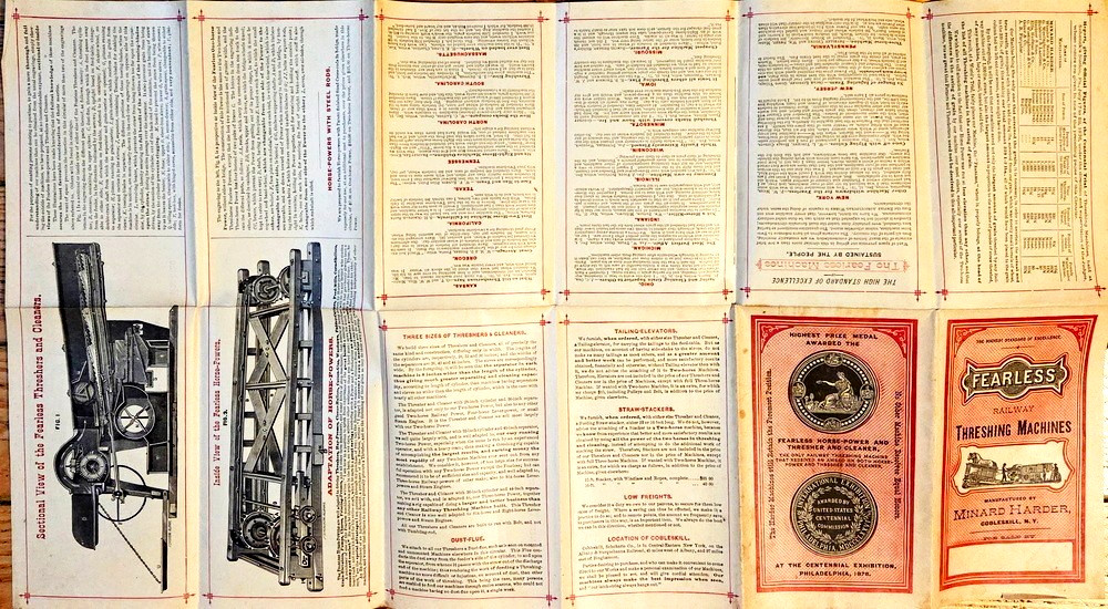 Antique Abt, 1876 Fearless Railway Threshing Machines Brochure, lots of Images