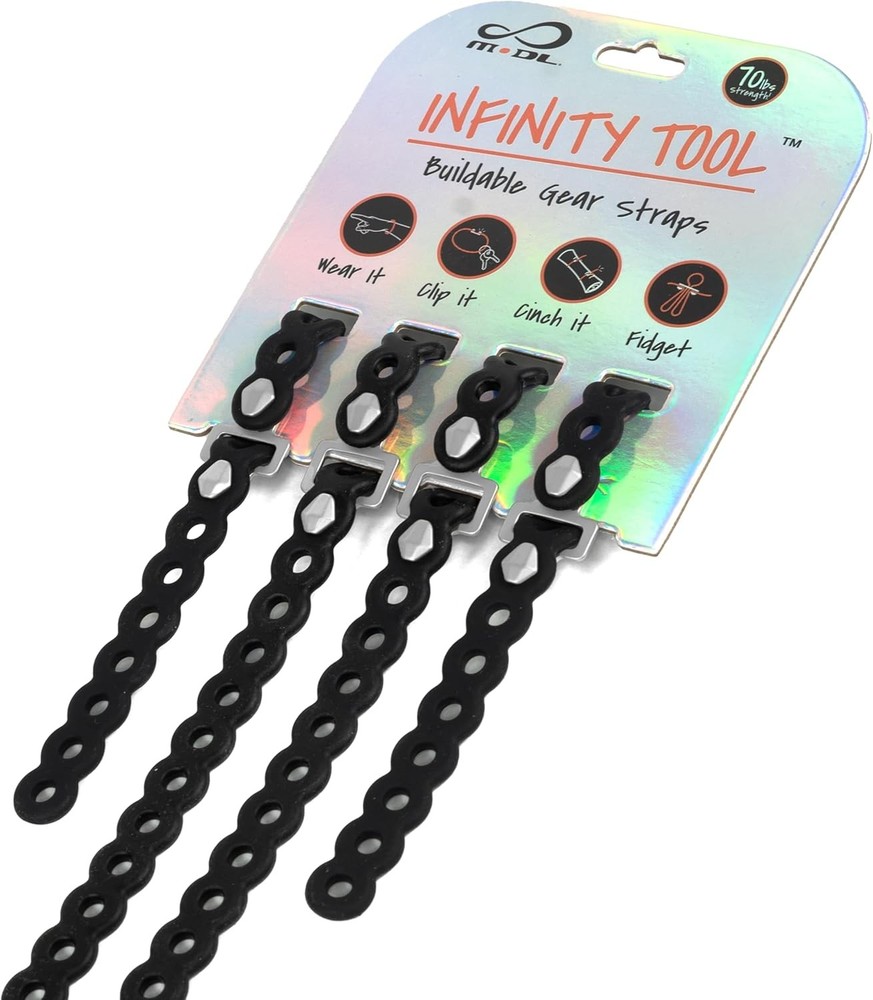 Infinity Tool™ 2.0 Modular Straps 4-Pack Flexible Multi-Tool Gear Strap Wearable