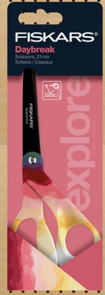 Fiskars Explore Collection Non-Stick Pattern Scissors: 8 in. / 1-pack (Daybreak)