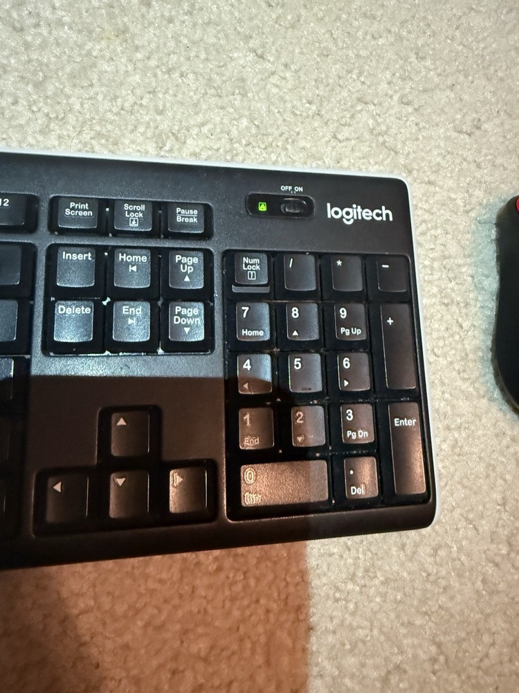 Logitech Wireless Keyboard and Mouse Combo K270 M310 Used Includes Receiver