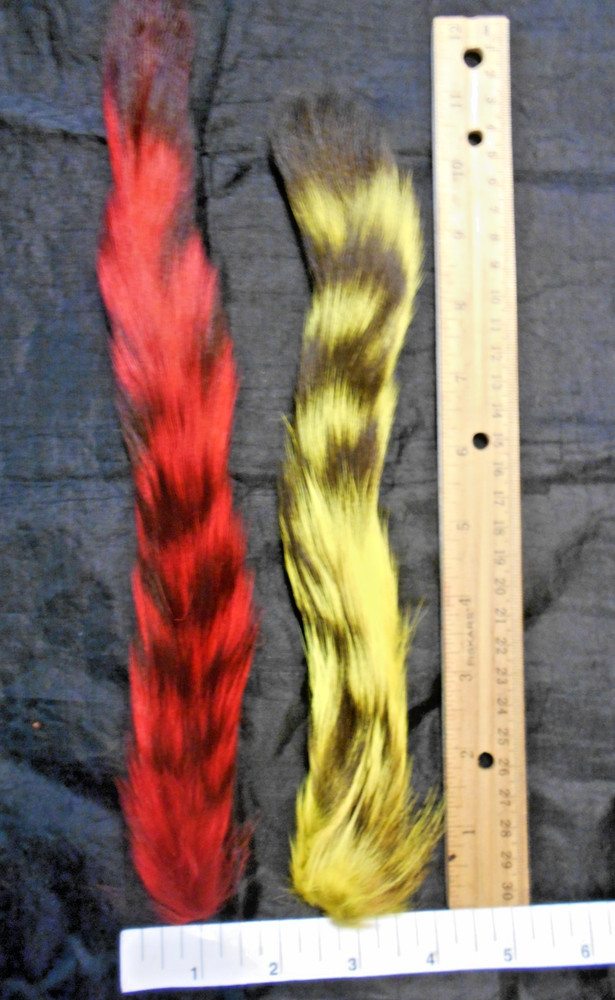 Monga Tail Duo for Fly Tying - One Each Red, Yellow