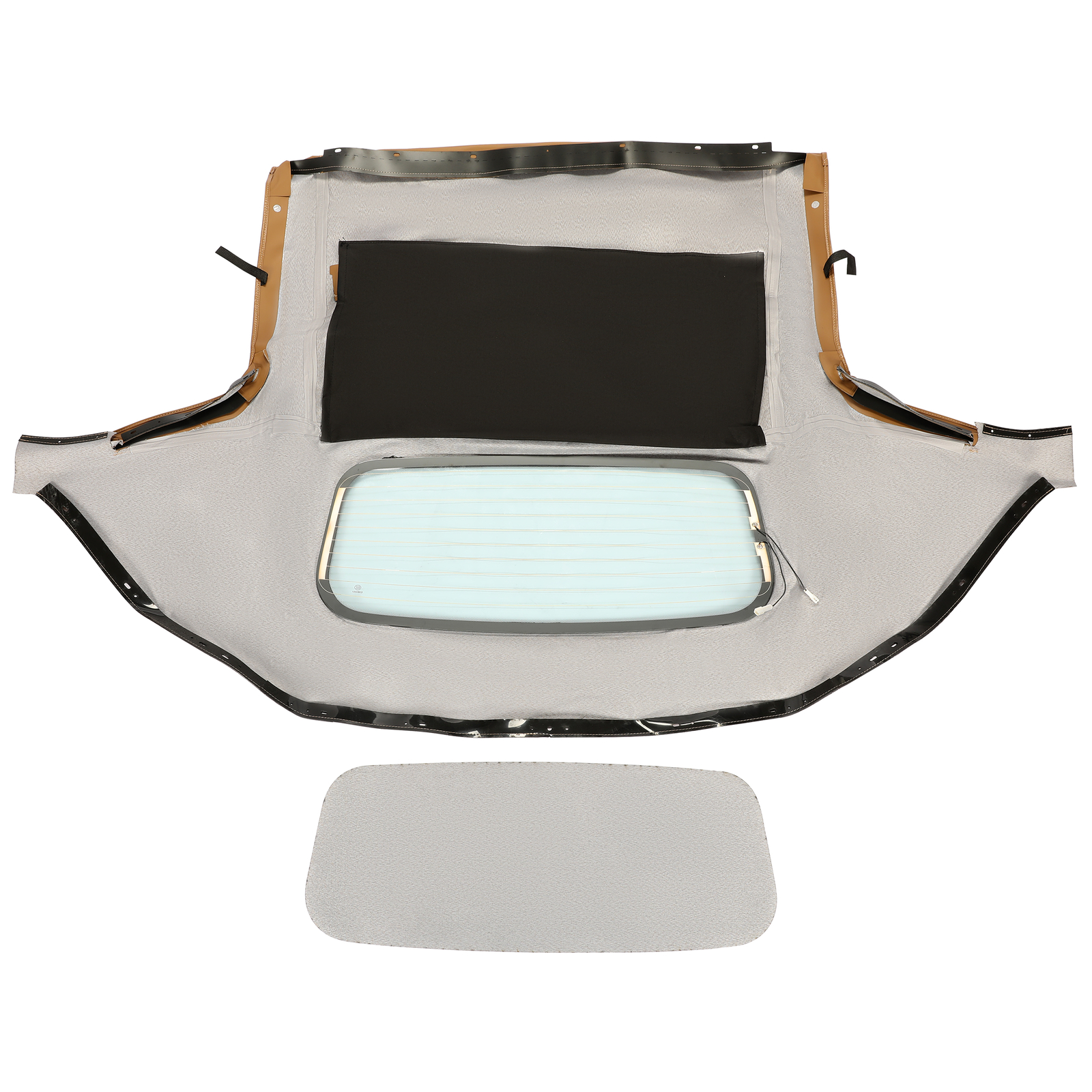 HECASA Tan Convertible Soft Top For Mazda Miata 90-97 99-05 with Glass Window