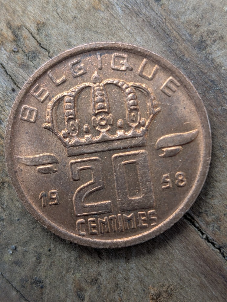 1958 Belgium 20 Centimes