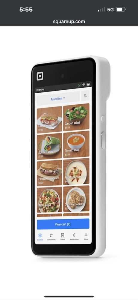 Square Handheld POS Credit Card Terminal With Case