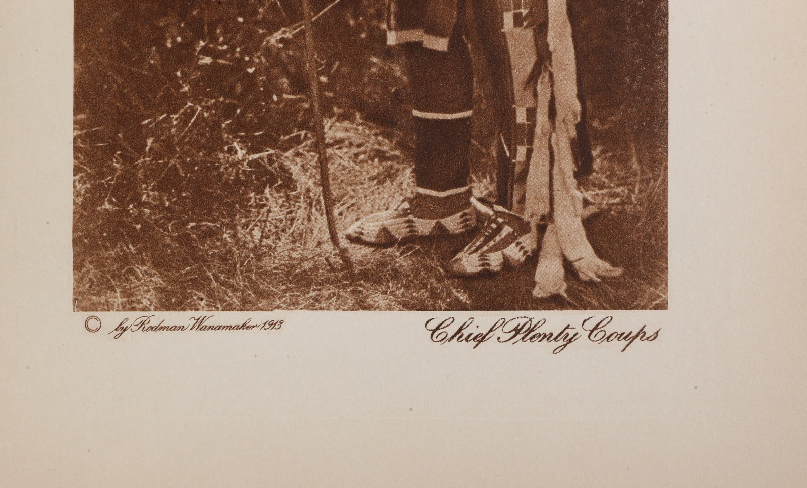 Lot of 4 Vintage Wanamaker Native American Photogravures: Custer Scouts, Crow