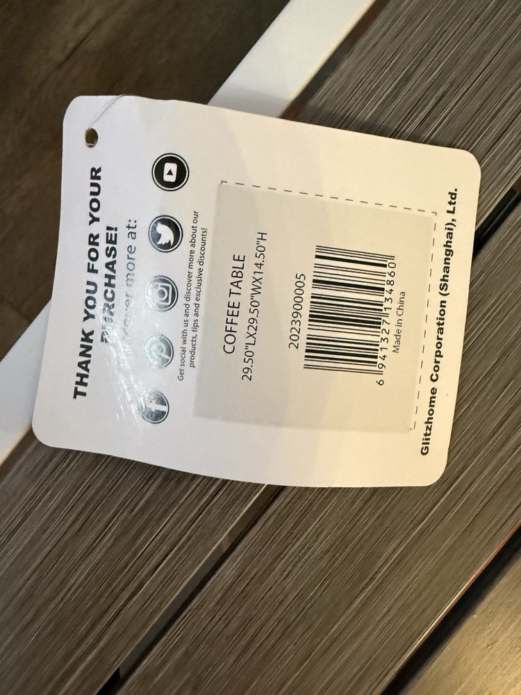 Glitzhome Patio Table