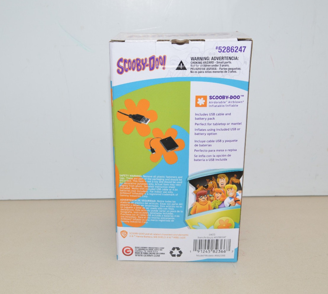 Scooby-Doo Christmas Airblown Inflatable Desk Table Mantle 20.8” NEW Santa Hat