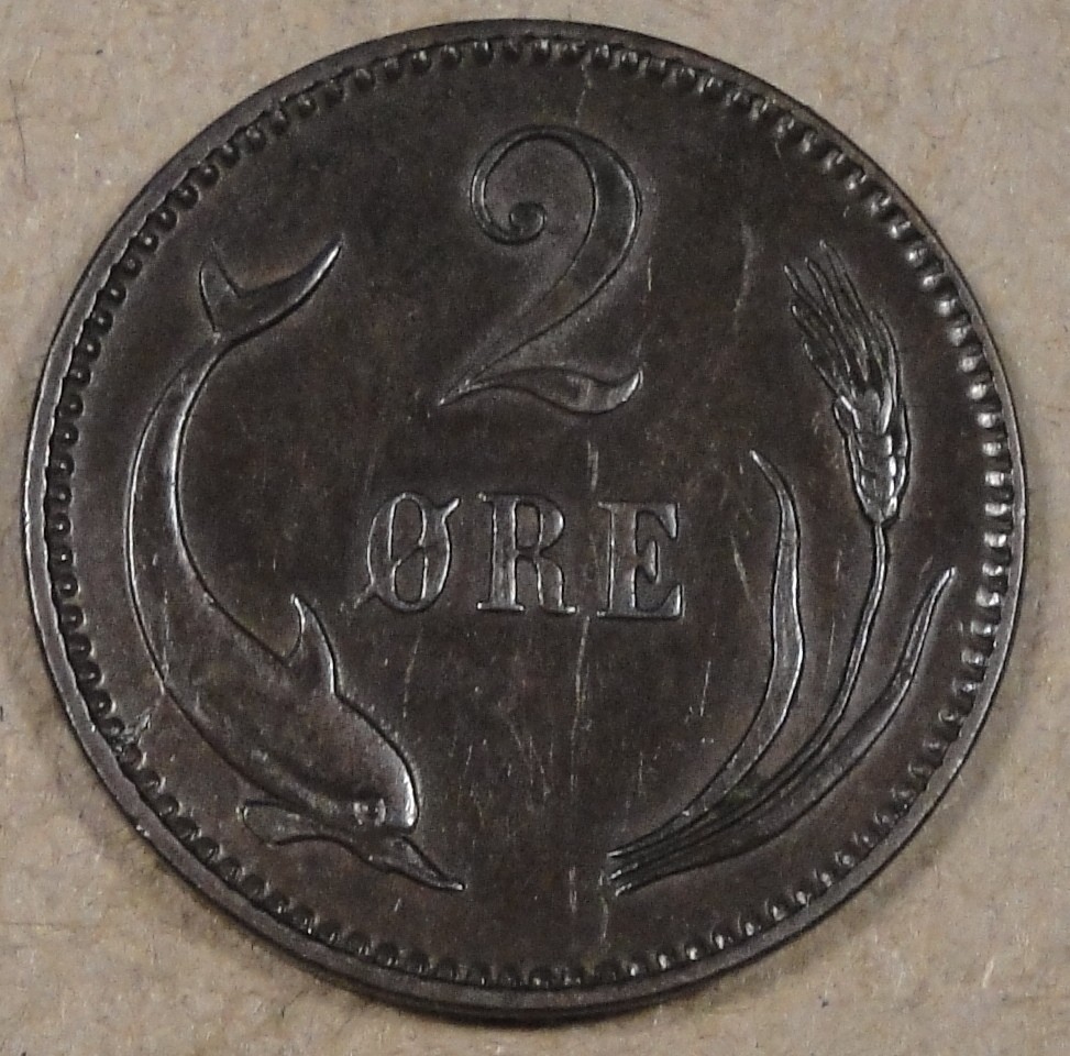 Denmark 1881 2 Ore Better Circulated Grade Coin