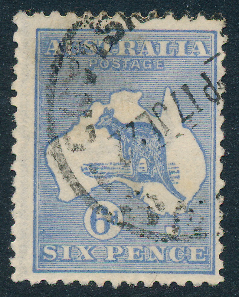 Australia Scott 48, 6d ultra Kangaroo, 3rd watermark, used