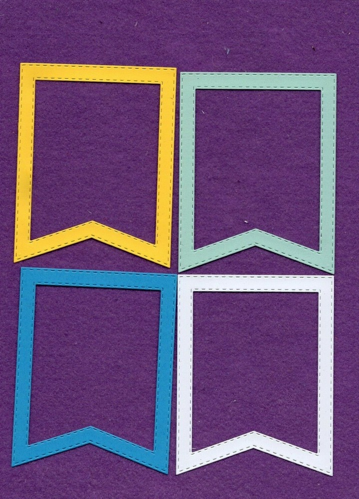 FLAG # 2  Large die cuts scrapbook cards