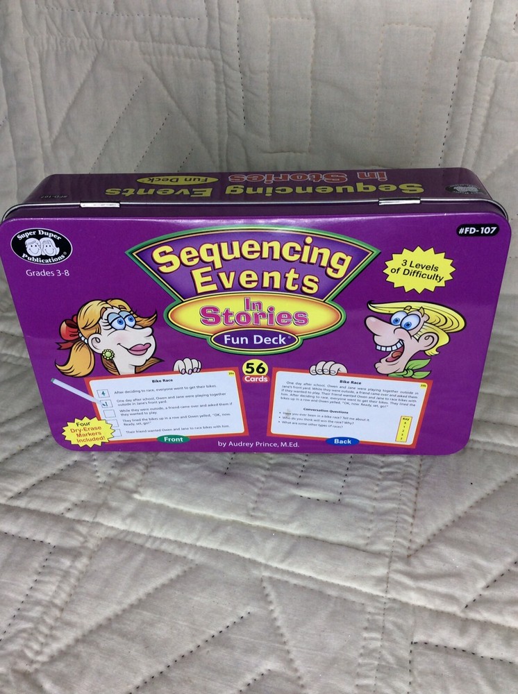 Sequencing Events in Stories Fun Deck Cards Super Duper Reading Comprehension