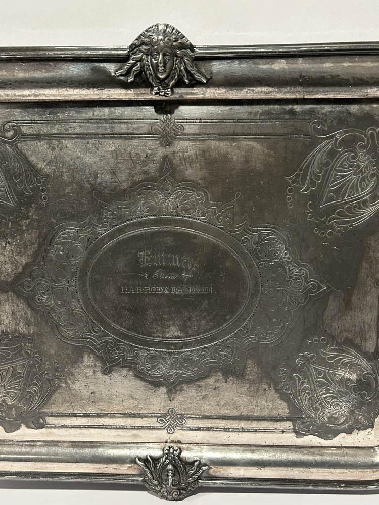 Vintage 16" Rectangular International Silver Hollowware 429 Silverplate Tray