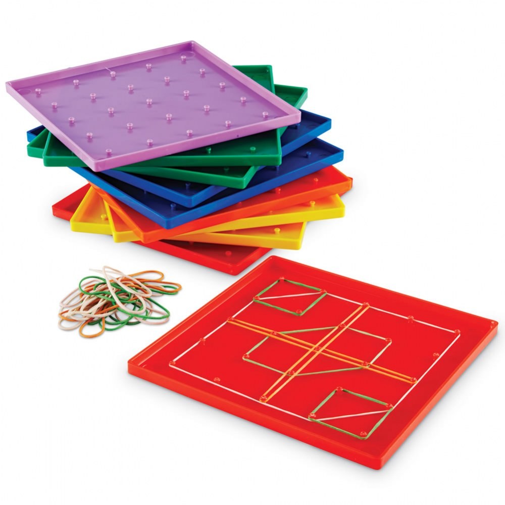 Learning Resources Plastic Geoboards - Set of 10