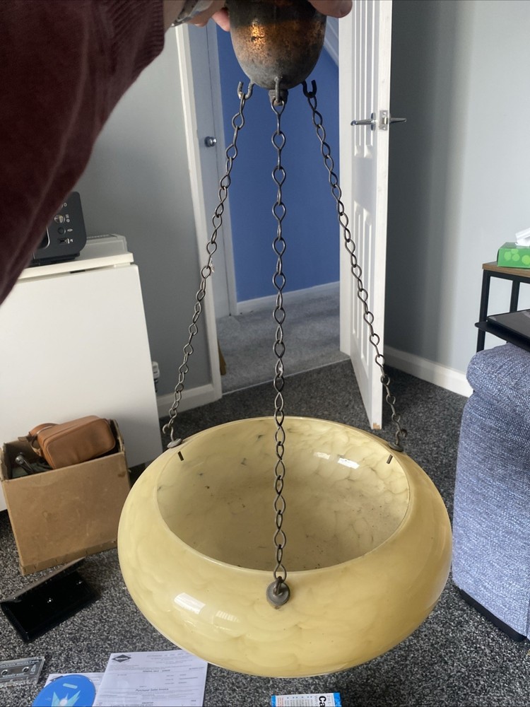 Vintage Glass Bowl Light