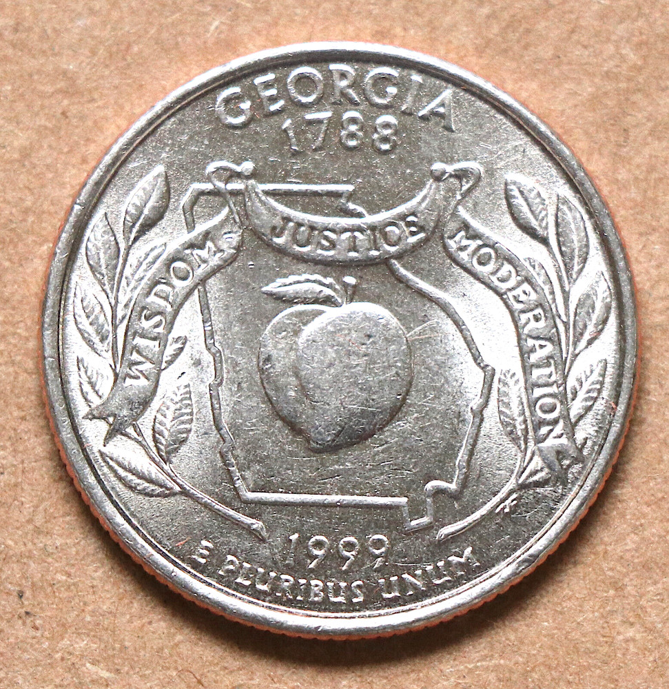 1999 P Georgia State Quarter circulated