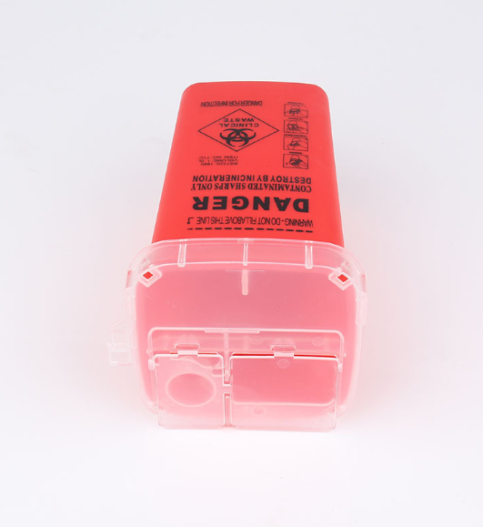 New Permanent makeup and tattoo needle container/ trash bin Red