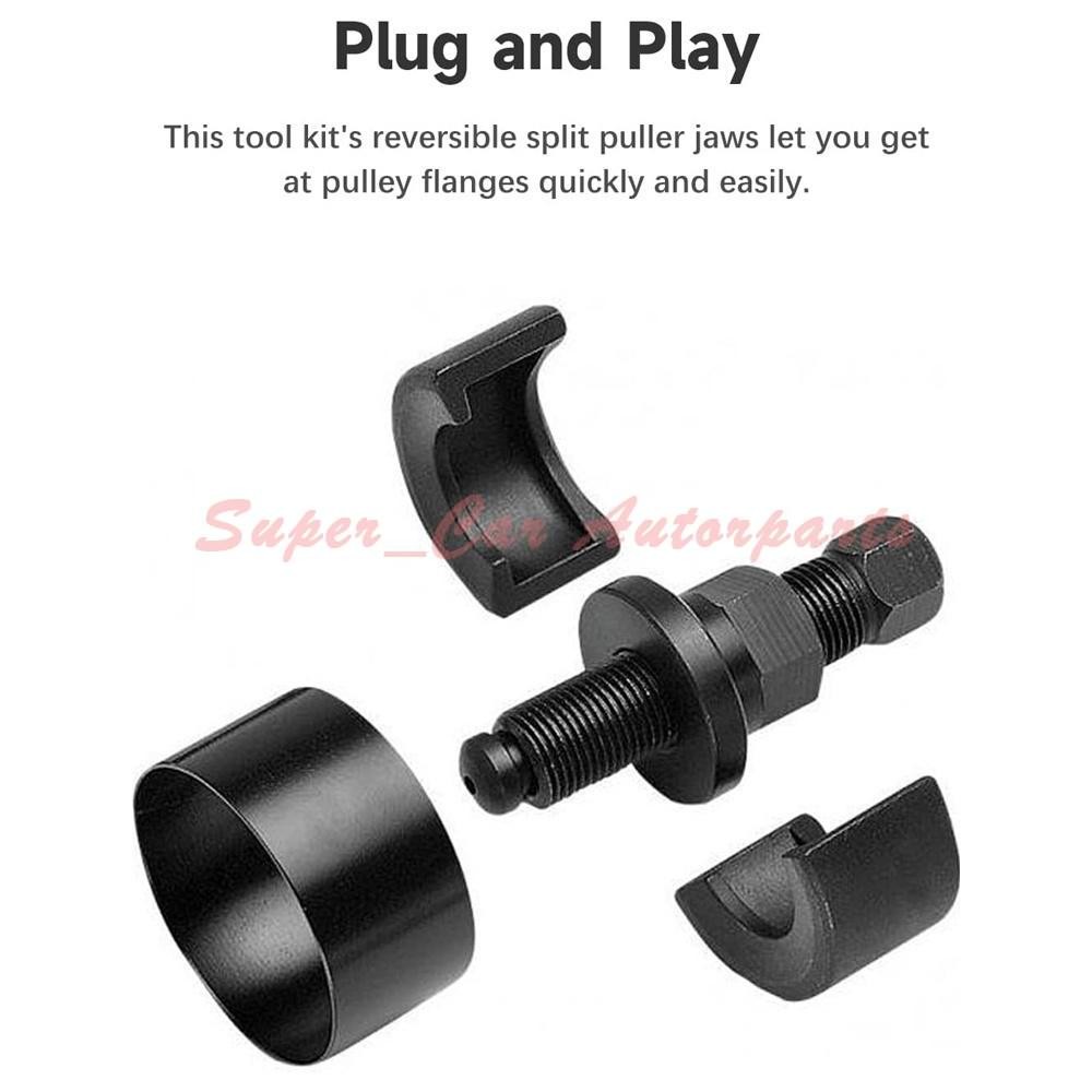 13PCS Power Steering Pump Pulley Puller Remover & Alternator Installer Tool Kit