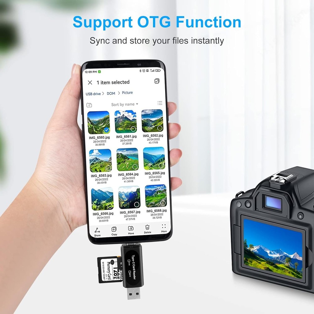 Card Reader USB 3.0 Type C Micro SD TF OTG Smart Memory Adapter Laptop Computer