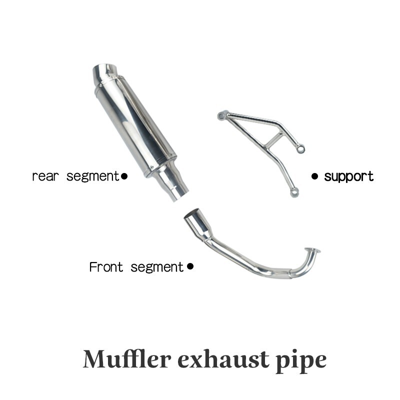 RUCKUS Exhaust Pipe Muffler Stainless Steel Motorcycle Scooter Honda AF58 ZOOMER