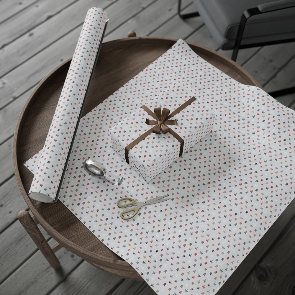 Light Grey With Star Pattern Wrapping Papers