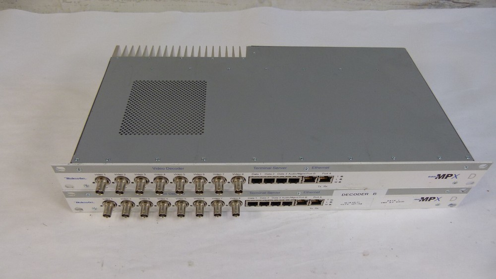 Lot of 2 - Teleste D8C0-FTR-X-D1 Video Processor MPEG-4 Easi MPX Video Decoder