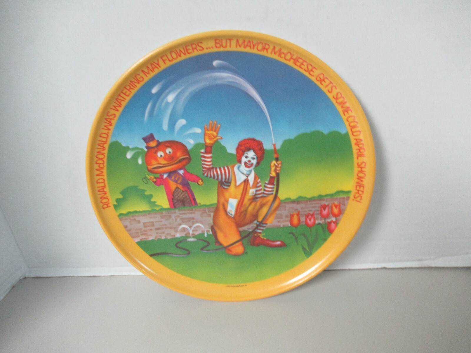 VTG 1977 McDonald's Ronald McDonald Mayor Mc CHEESE 10" PLASTIC PLATE
