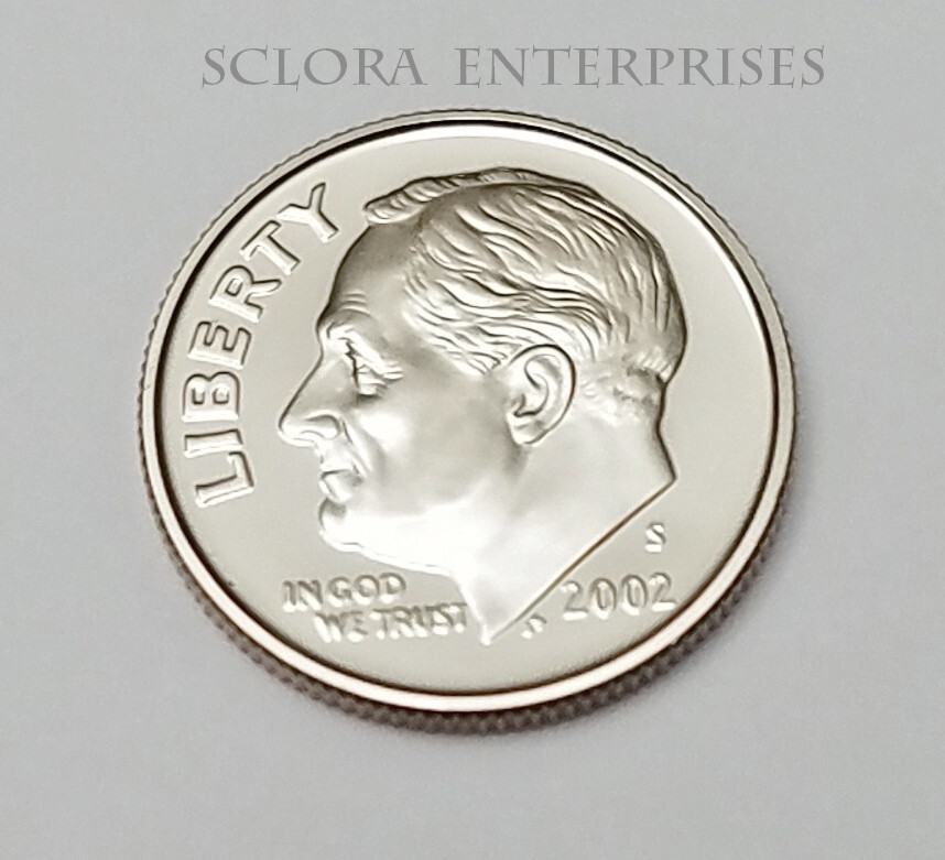 2002 S Roosevelt *CLAD PROOF* Dime  **FREE SHIPPING**