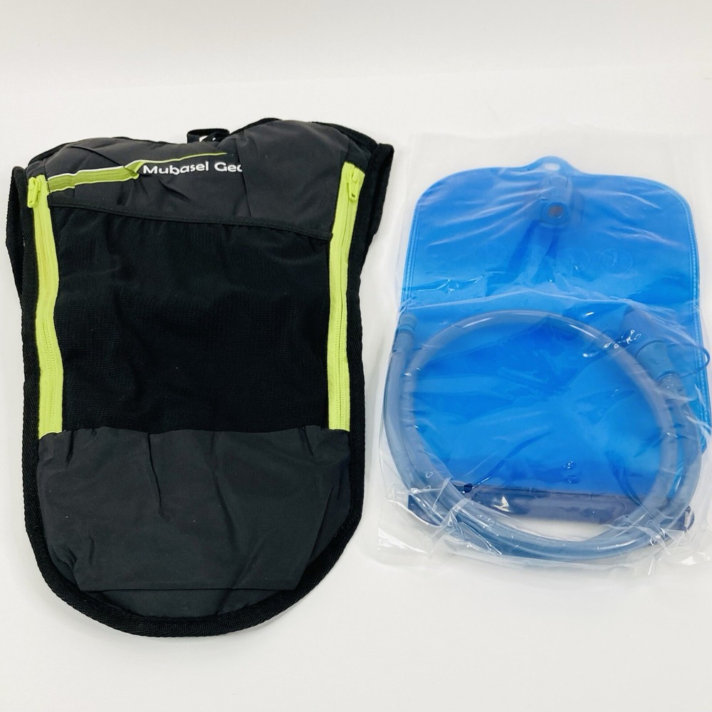 Mubasel Gear Hydration Pack Backpack With 2L Bladder Black New