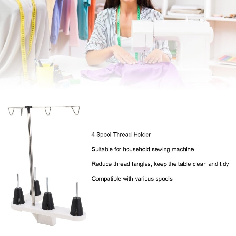 Thread Roll Holder Thread Spool Holder Stand Sewing Thread Stand with 4 Spools
