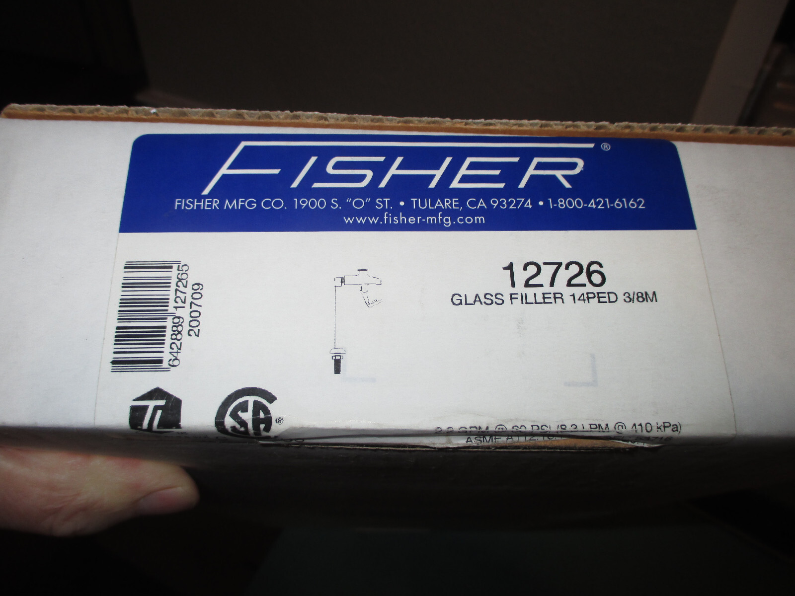 Fisher Glass Filler 14Ped 3/8M 12726 + Geniune OEM BRAND NEW In BOX