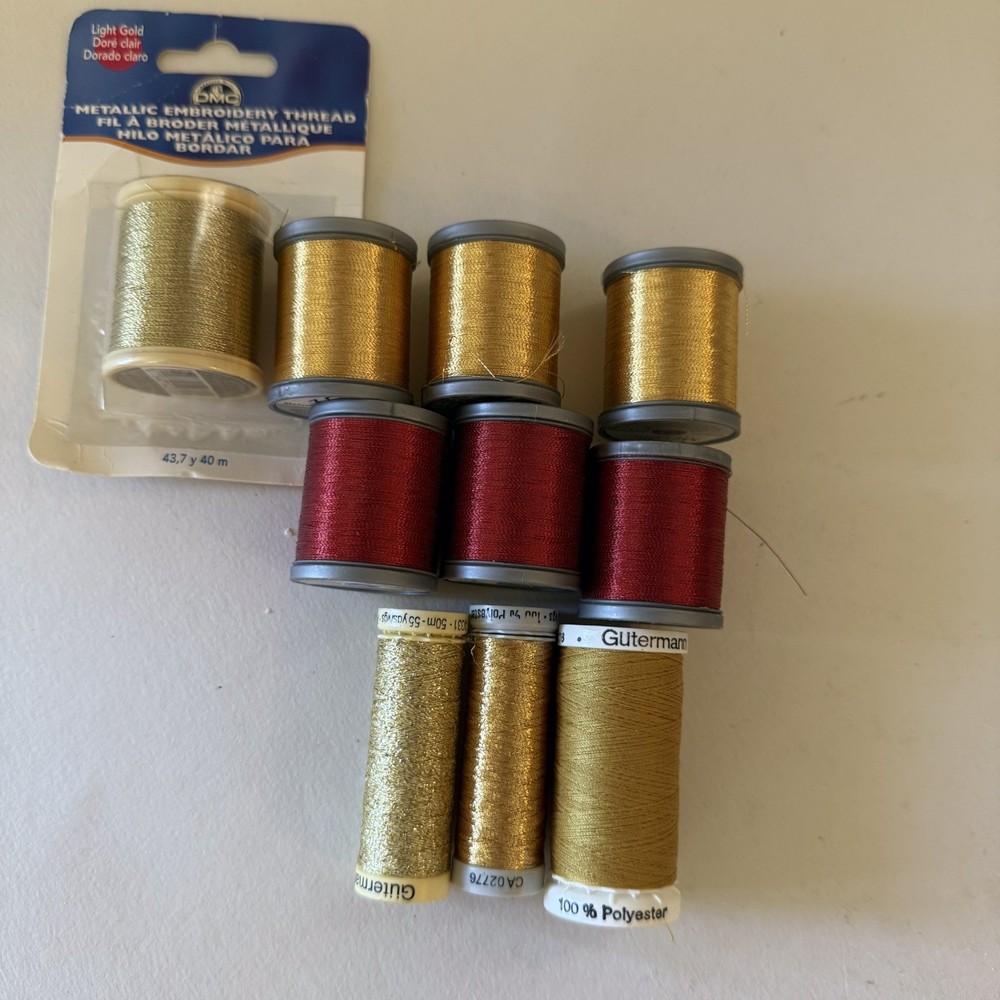 Metallic Embroidery Thread Spools