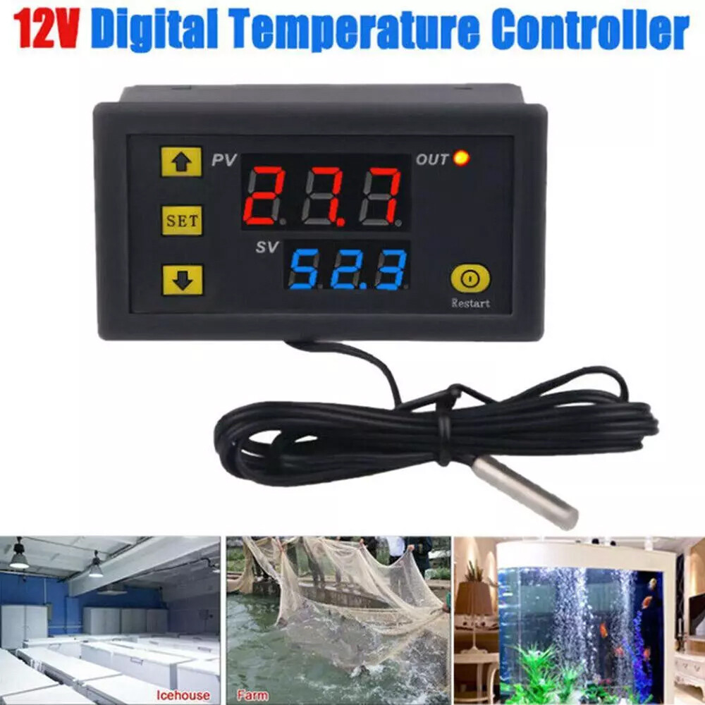 DC 12V 20A Digital Temperature Controller Switch Probe Thermostat Control❥