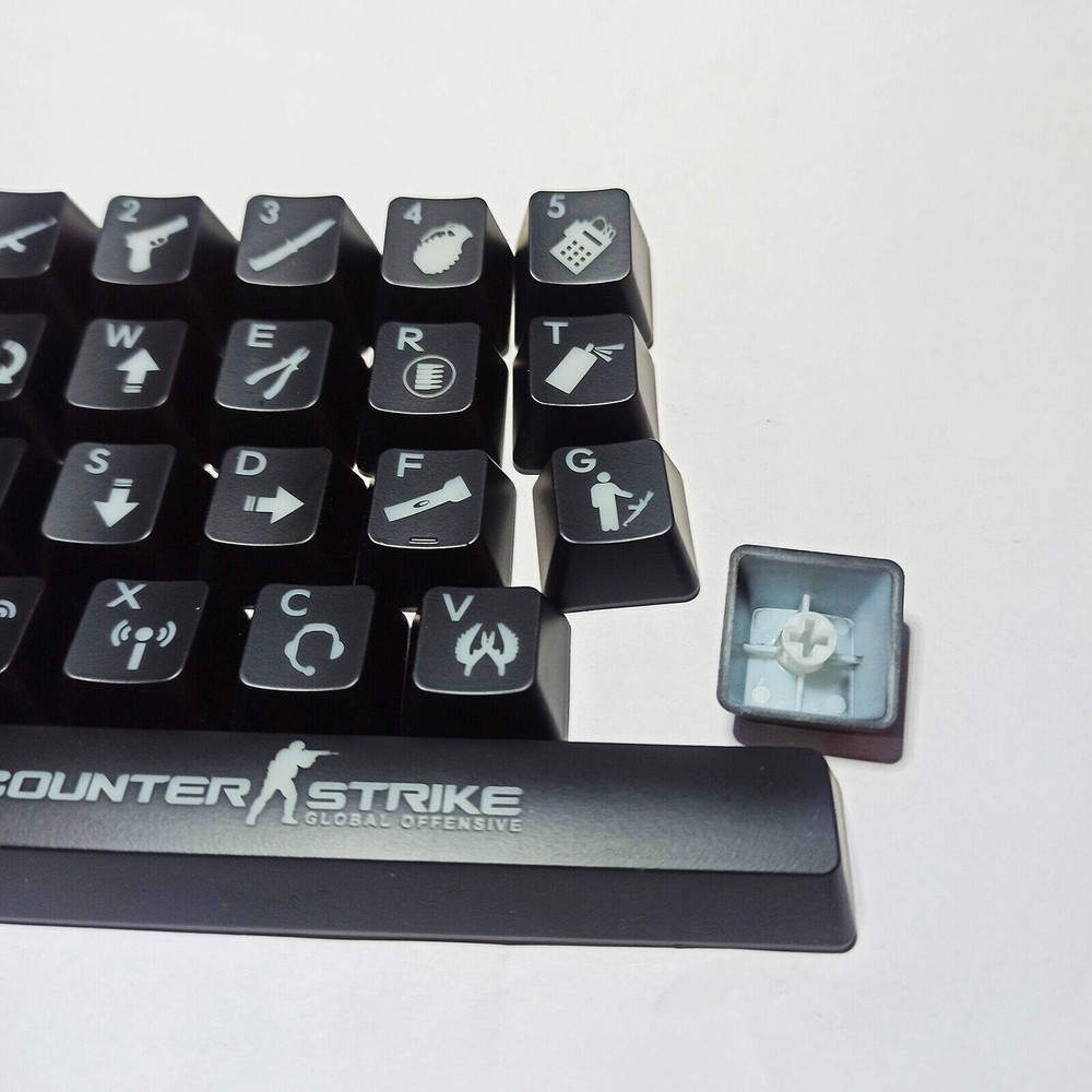 26 Keys ABS Backlitght Keycap Gaming Keycap Set for Mechanical Keyboard Switcher