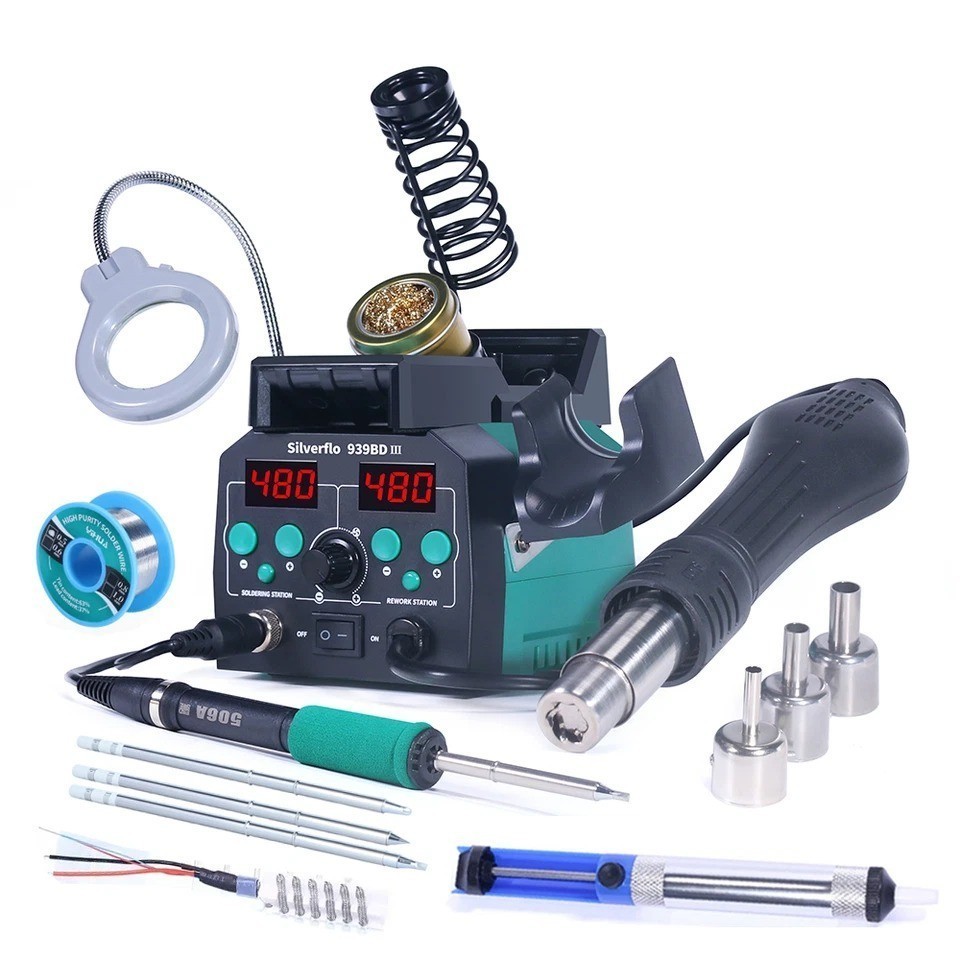 775W T12 Soldering Station Digital Hot Air Rework Station Heating with Lamp