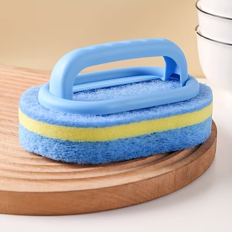 2Pcs Magic Double-Sided Cleaning Sponge Rust Remover Scrub Brush for Kitchen Use