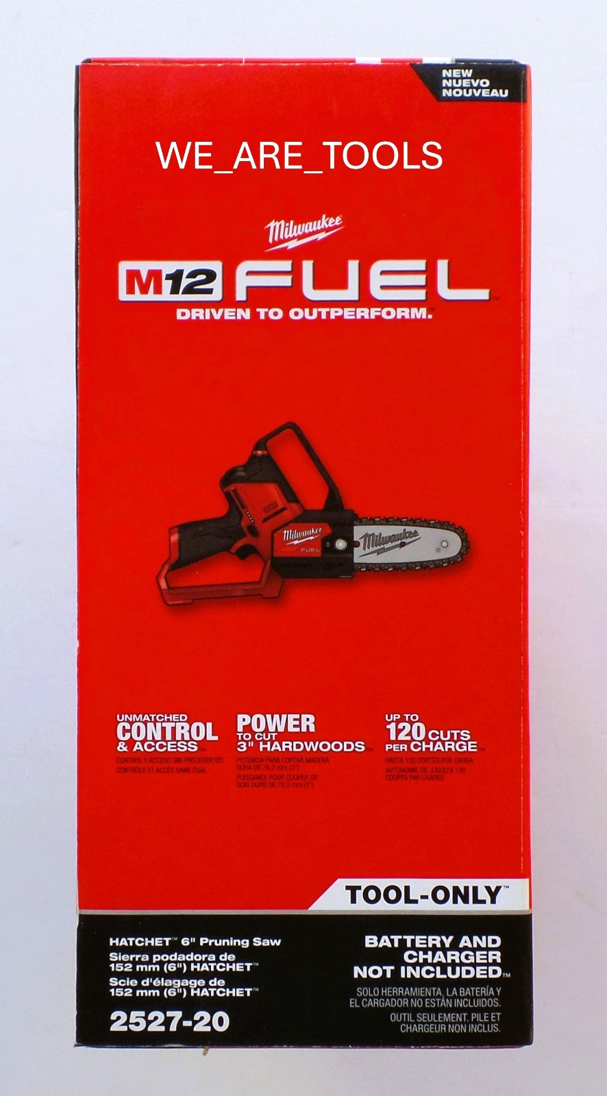 New Milwaukee 2527-20 M12 FUEL HATCHET 6 in Pruning Saw Brushless Bar & Chain