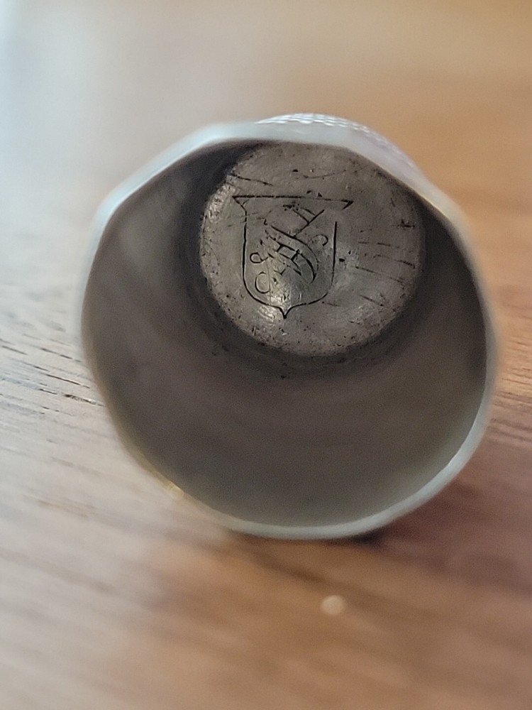 #XC Antique Simons Sterling Silver Size 11 Thimble Scrolls