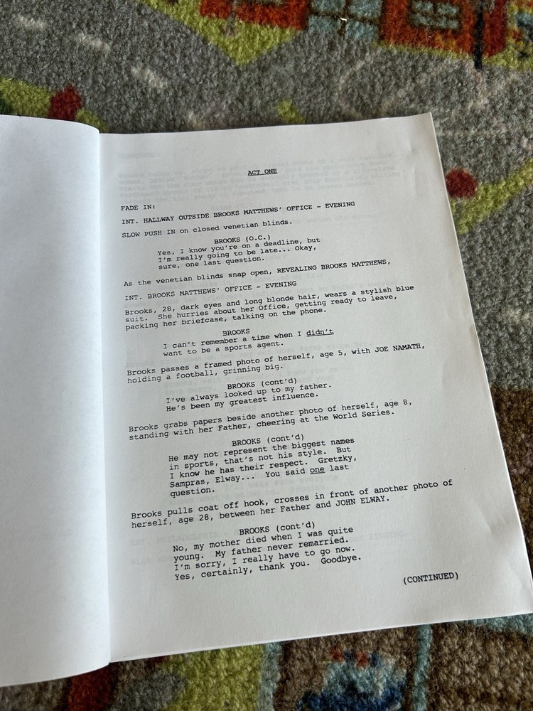 The Game Pilot Episode Fox 1998 John Tinker Tv Show Original Script