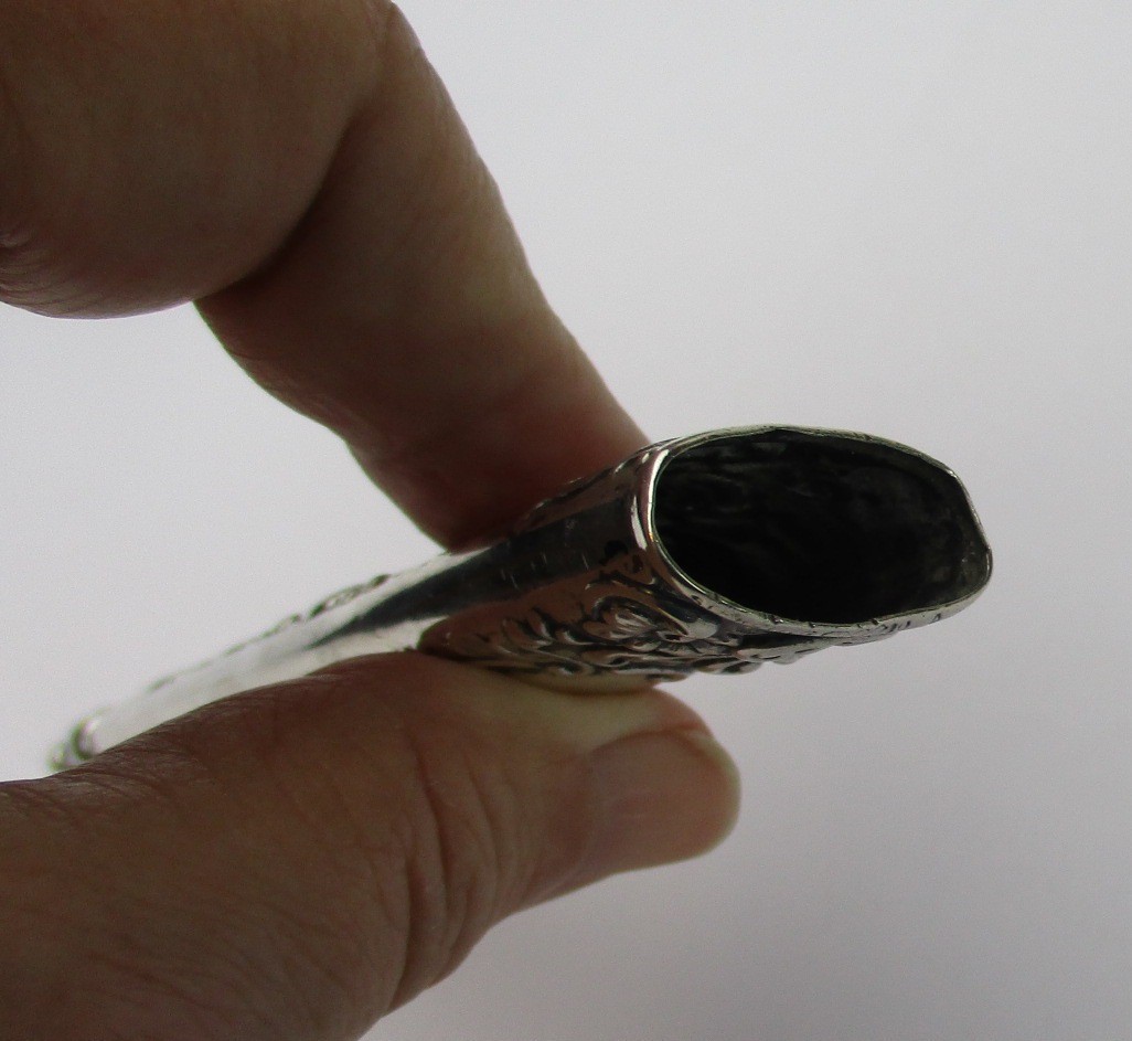 Dominick & Haff Sterling Silver Rococo scissors sheath 5 1/2" sewing notion