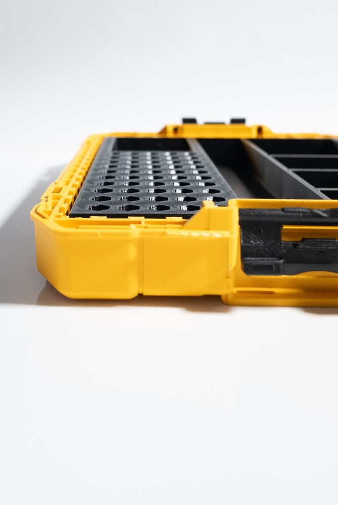 Hex bit organizer insert for DEWALT Medium ToughCase (6 compartments + 50 bit
