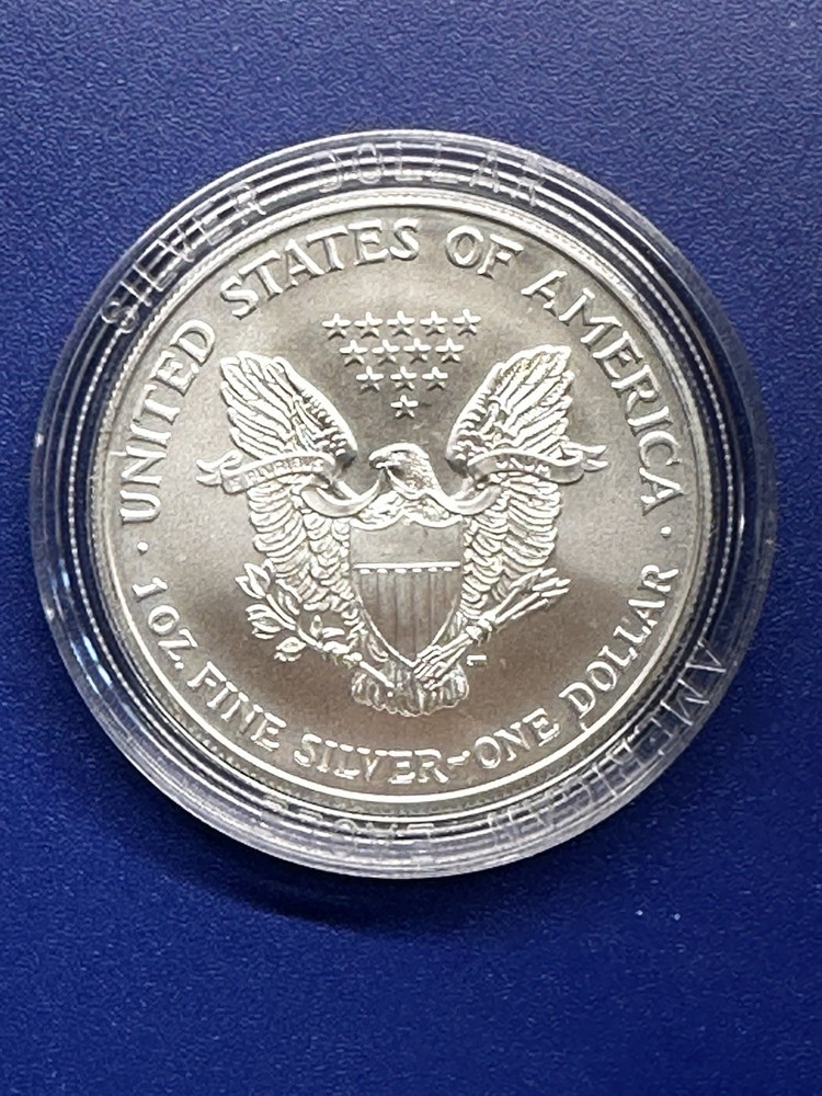 2002 Silver American Eagle BU Uncirculated - In Capsule. W/ COA