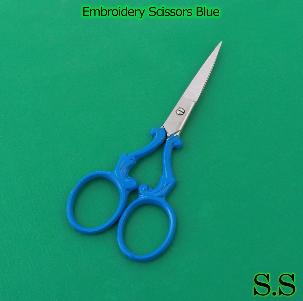 Embroidery Craft Cross Stitch Scissors Blue 3.5"