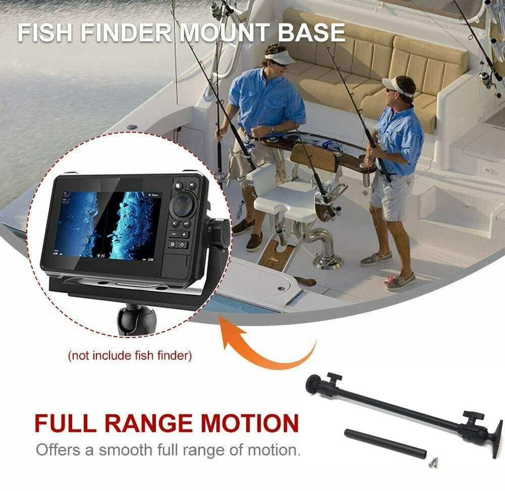 360° Fish Finder Holder GPS Plate Mount Stand Install fitting A Rectangular Base