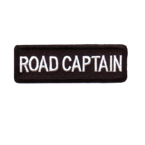 ROAD CAPTAIN PATCH WHIT ON BLACK