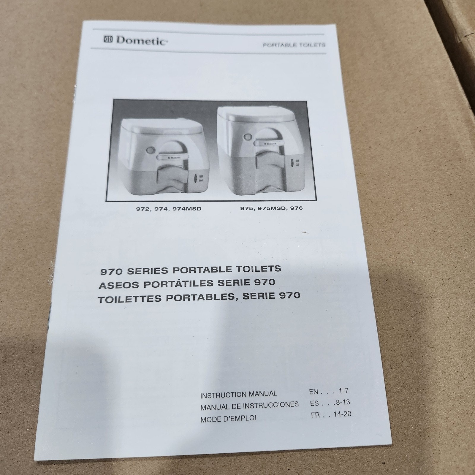 Dometic 301097206 Portable Camping Toilet 970 Series Porta Potti - 2.6 Gal.