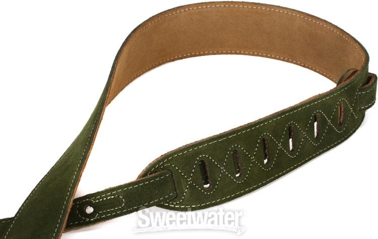 Levy's MS12 Suede Guitar Strap - Green